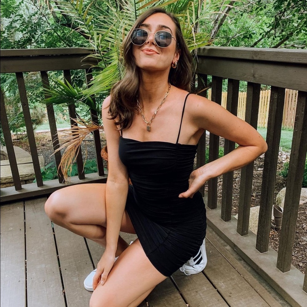 Ruched Little Black Dress